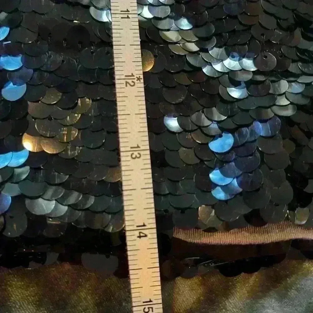 Poof Couture Black Sequin Mini Skirt Ladies Size Medium NWT Holiday Perfect - Picture 7 of 8